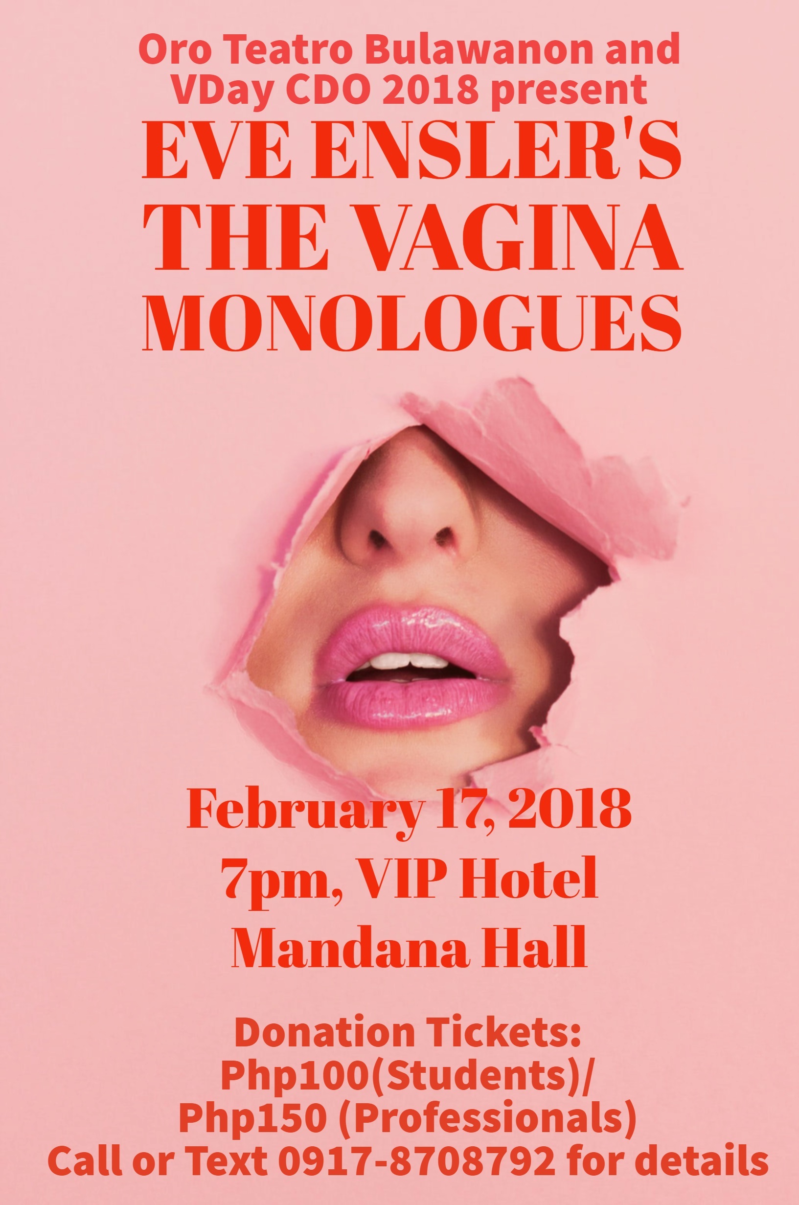 The Vagina Monologues CDO 2018