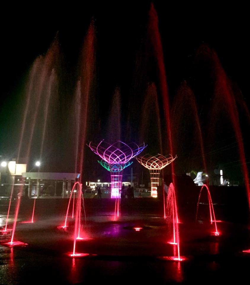 The Manolo Fortich Centennial Plaza lighted fountain
